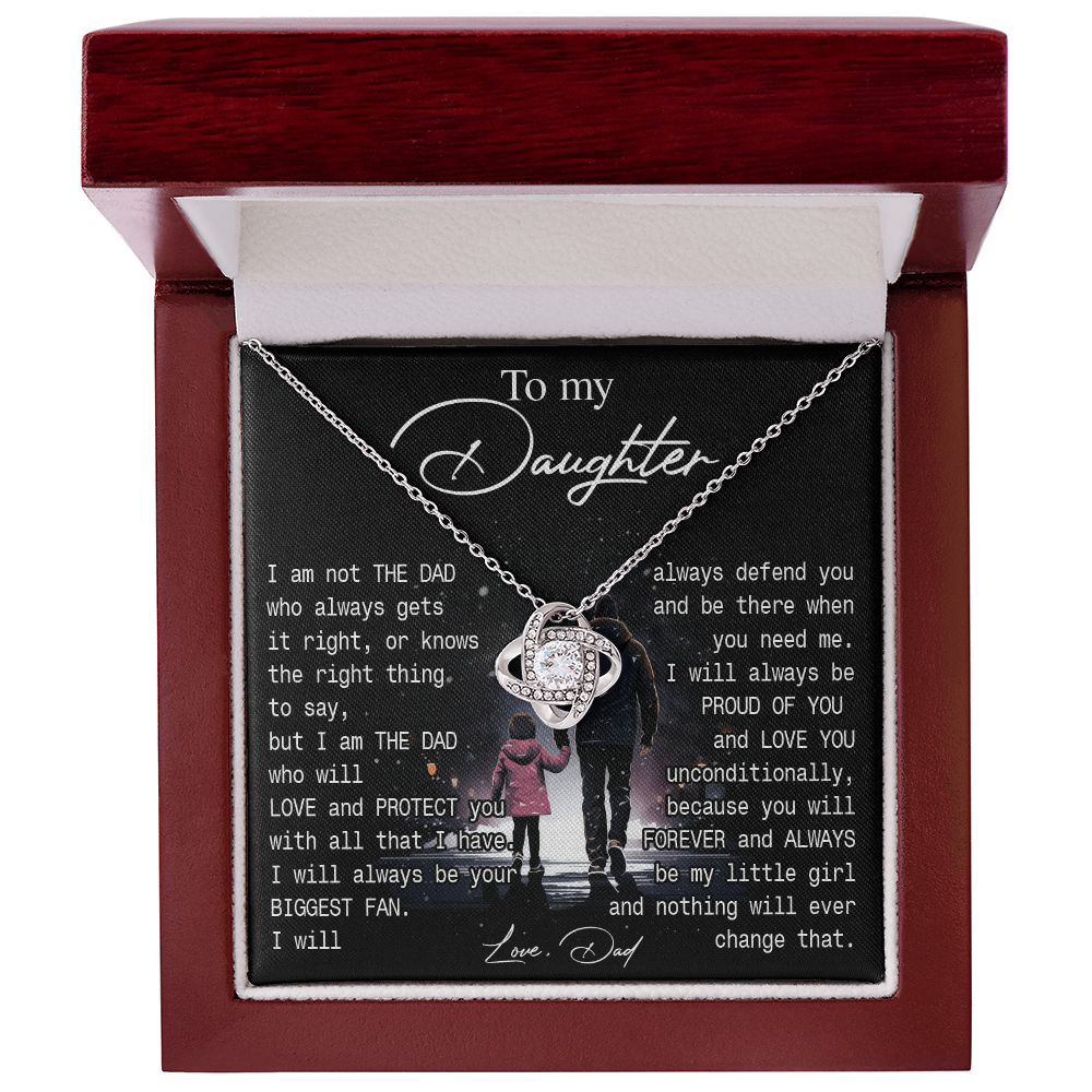 774A-To My Daughter Necklace Gift from Dad, You always be be little girl, Women Gift