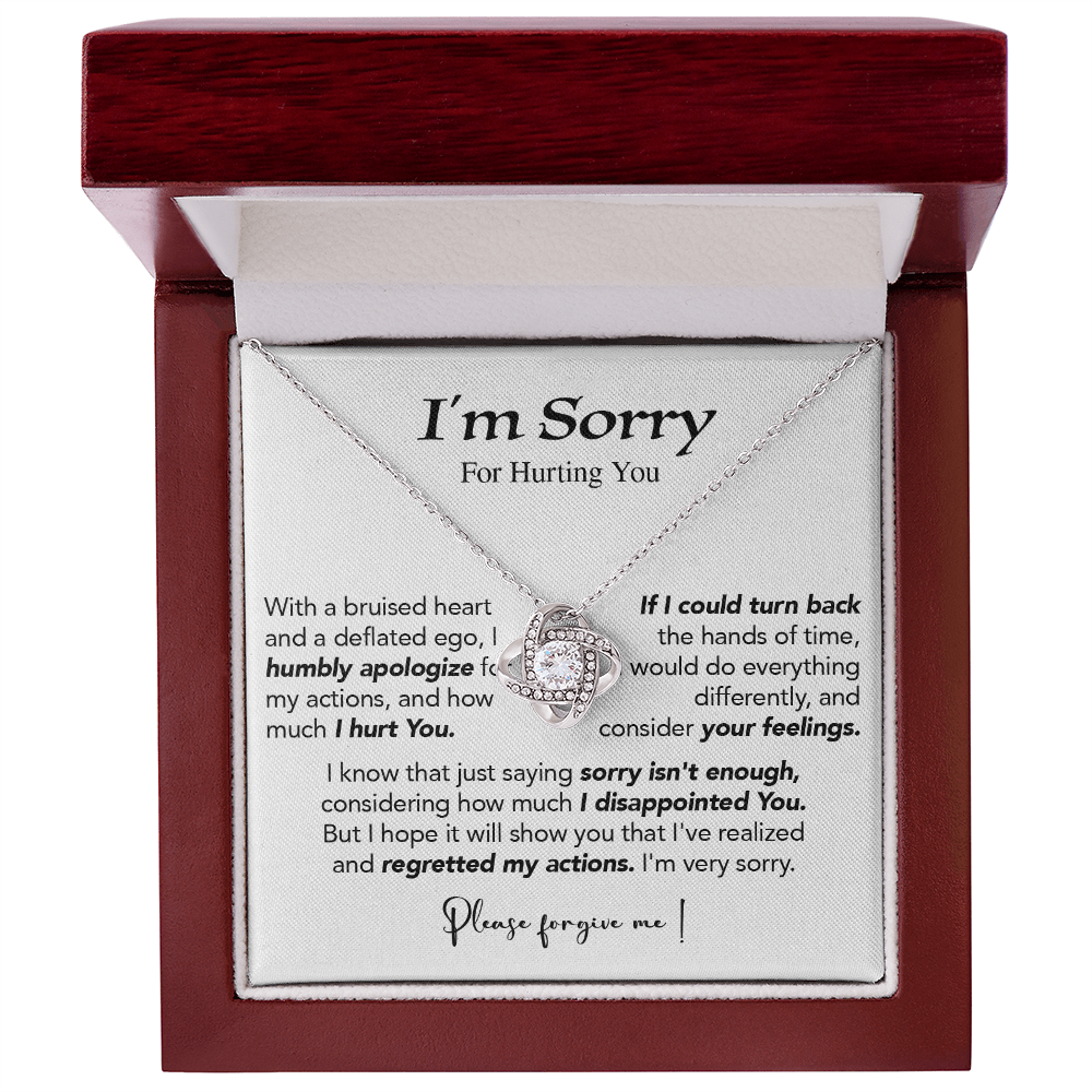 397A Apology Necklace Gift, "I'm Sorry for Hurting You," Forgive Me Jewelry Xmas