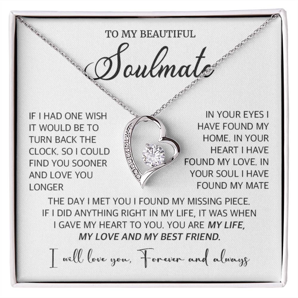 403C To My Beautiful Soulmate/Wife Necklace, Christmas, Valentine Gift For Her/Wife