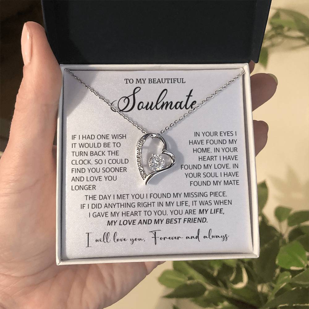 403C To My Beautiful Soulmate/Wife Necklace, Christmas, Valentine Gift For Her/Wife