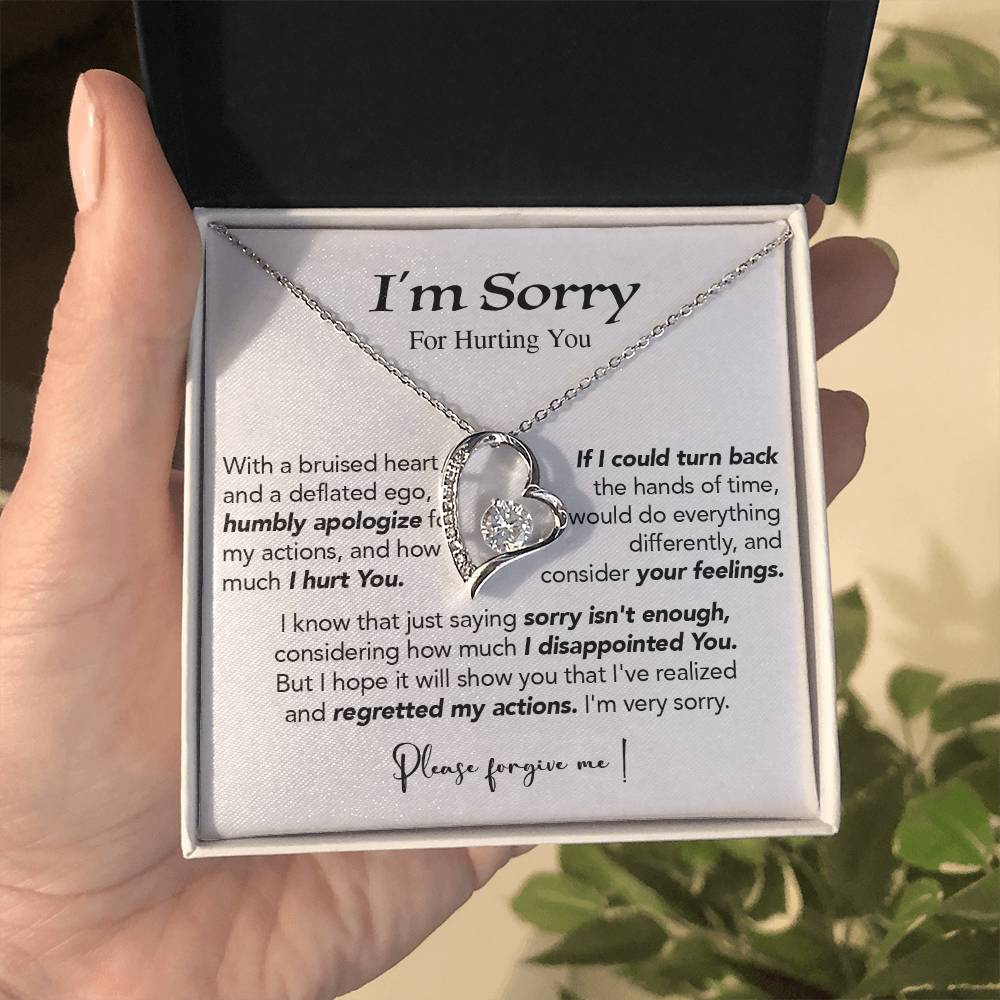 397C - I'm sorry For Hurting You Please Forgive Me Apology, Necklace Gift For Xmas