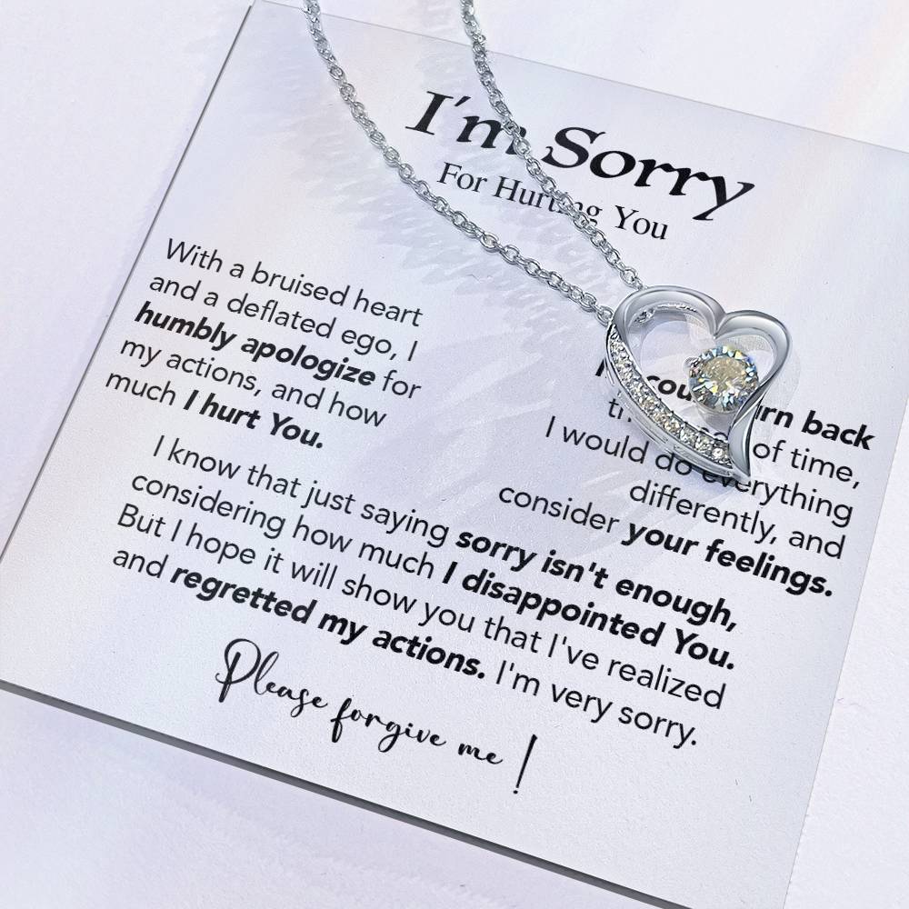397C - I'm sorry For Hurting You Please Forgive Me Apology, Necklace Gift For Xmas