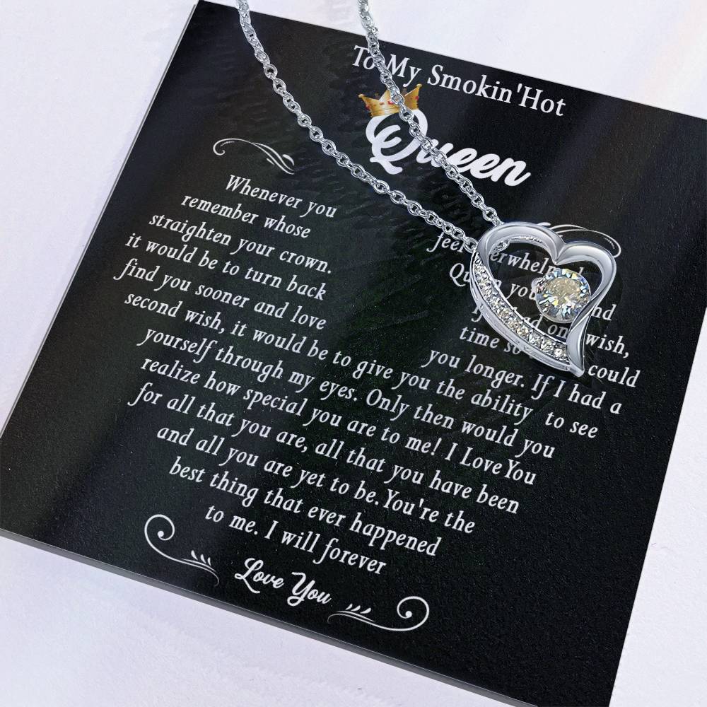 369C To My Smokin Hot Queen Crown Necklace Gift For Wife Soulmate Valentines Day Gift