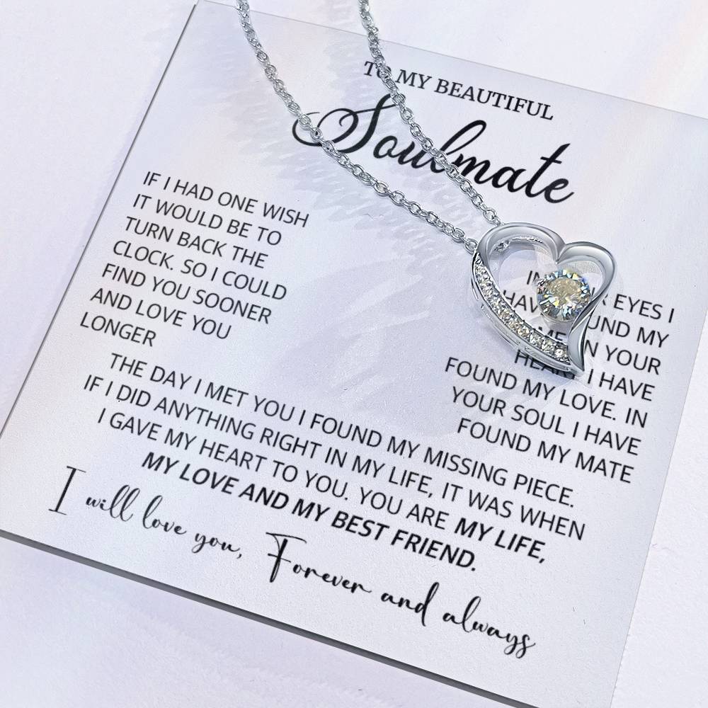 403C To My Beautiful Soulmate/Wife Necklace, Christmas, Valentine Gift For Her/Wife