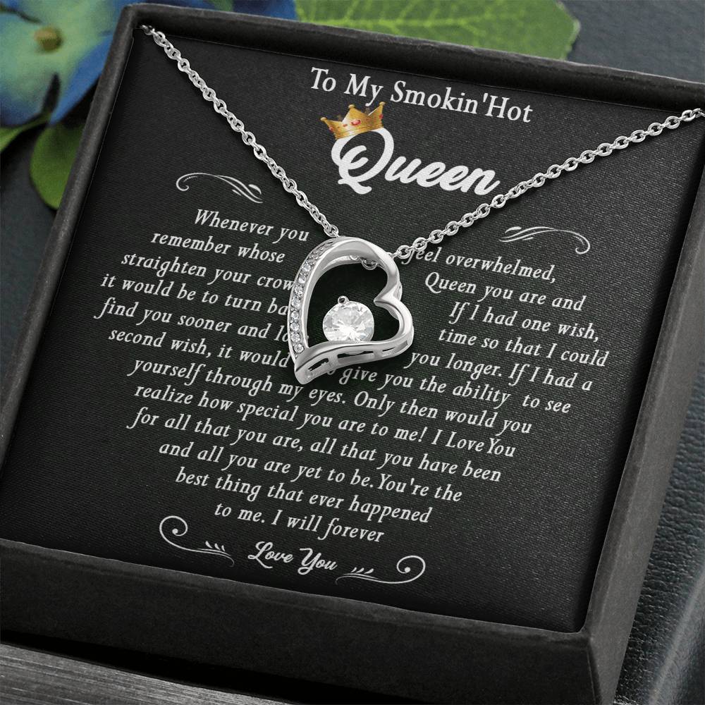 369C To My Smokin Hot Queen Crown Necklace Gift For Wife Soulmate Valentines Day Gift