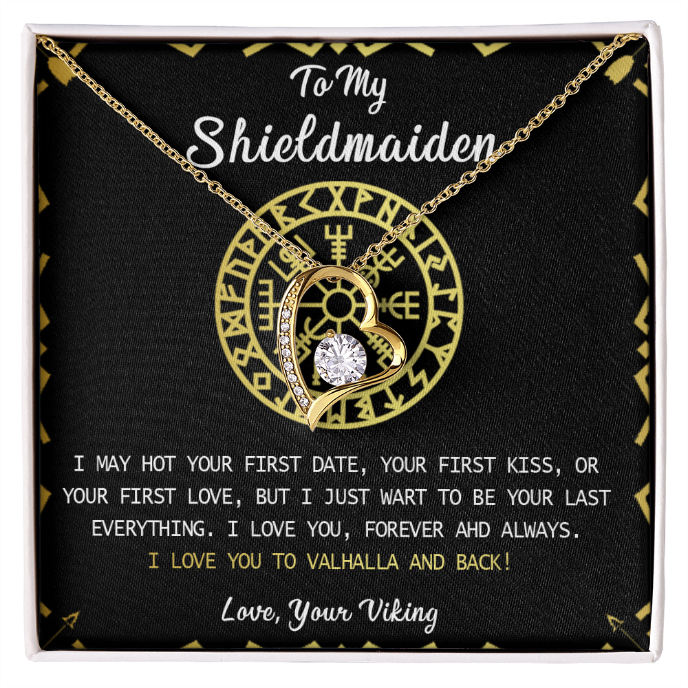 373C Shieldmaiden Viking Necklace Gift for Wife, Lagertha Inspired Pendant