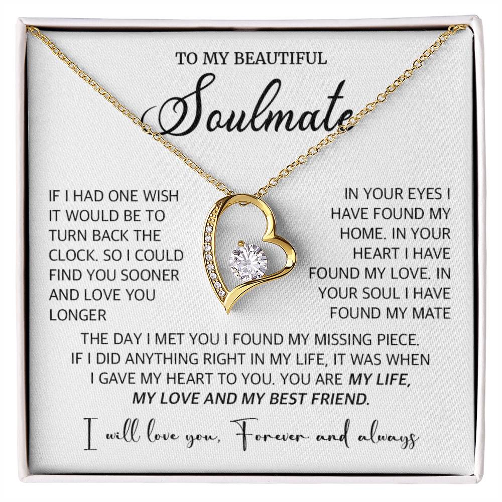 403C To My Beautiful Soulmate/Wife Necklace, Christmas, Valentine Gift For Her/Wife