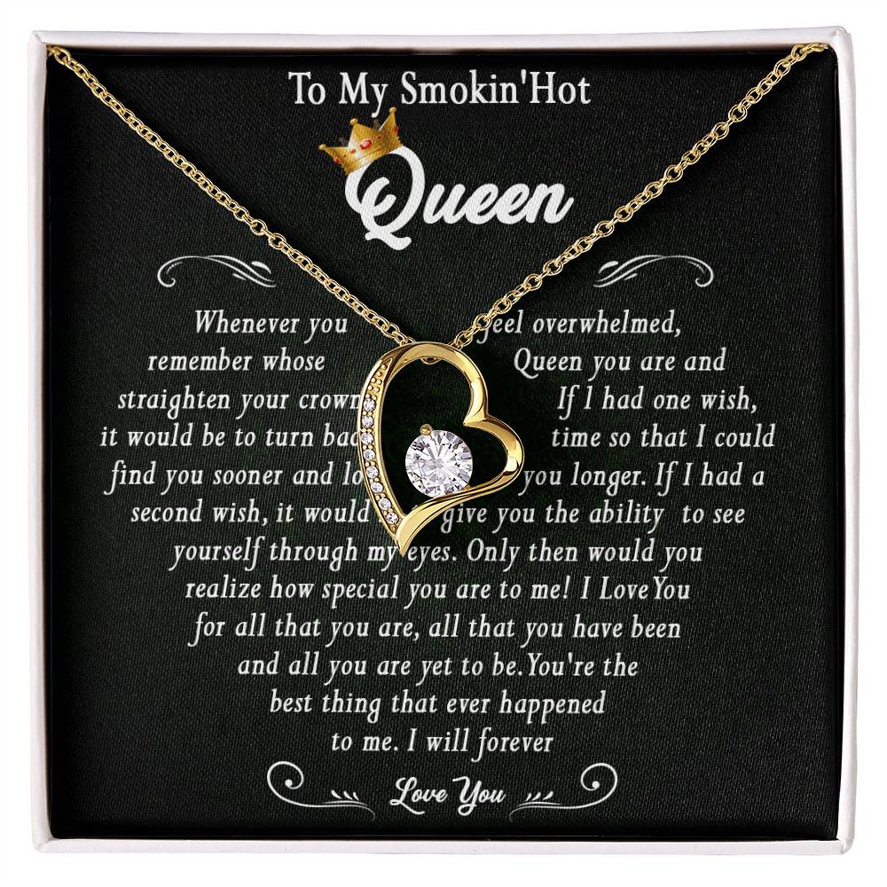 369C To My Smokin Hot Queen Crown Necklace Gift For Wife Soulmate Valentines Day Gift