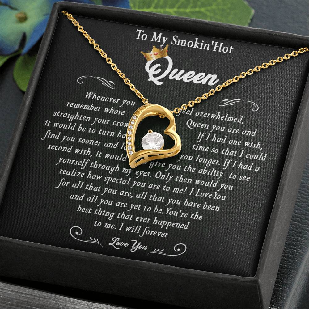 369C To My Smokin Hot Queen Crown Necklace Gift For Wife Soulmate Valentines Day Gift