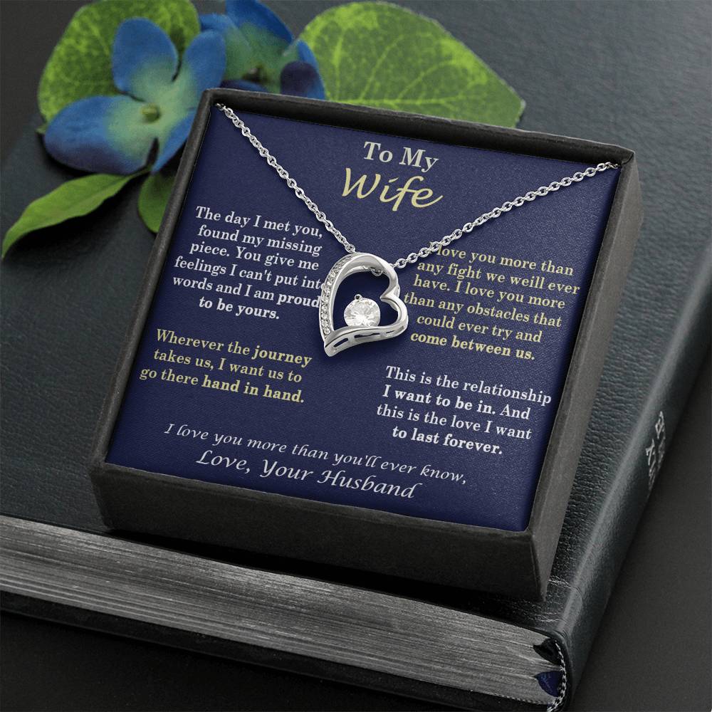 369 NEW To My Wife, Necklace for My Wife Heart Necklace - Birthday, Anniversary Gift