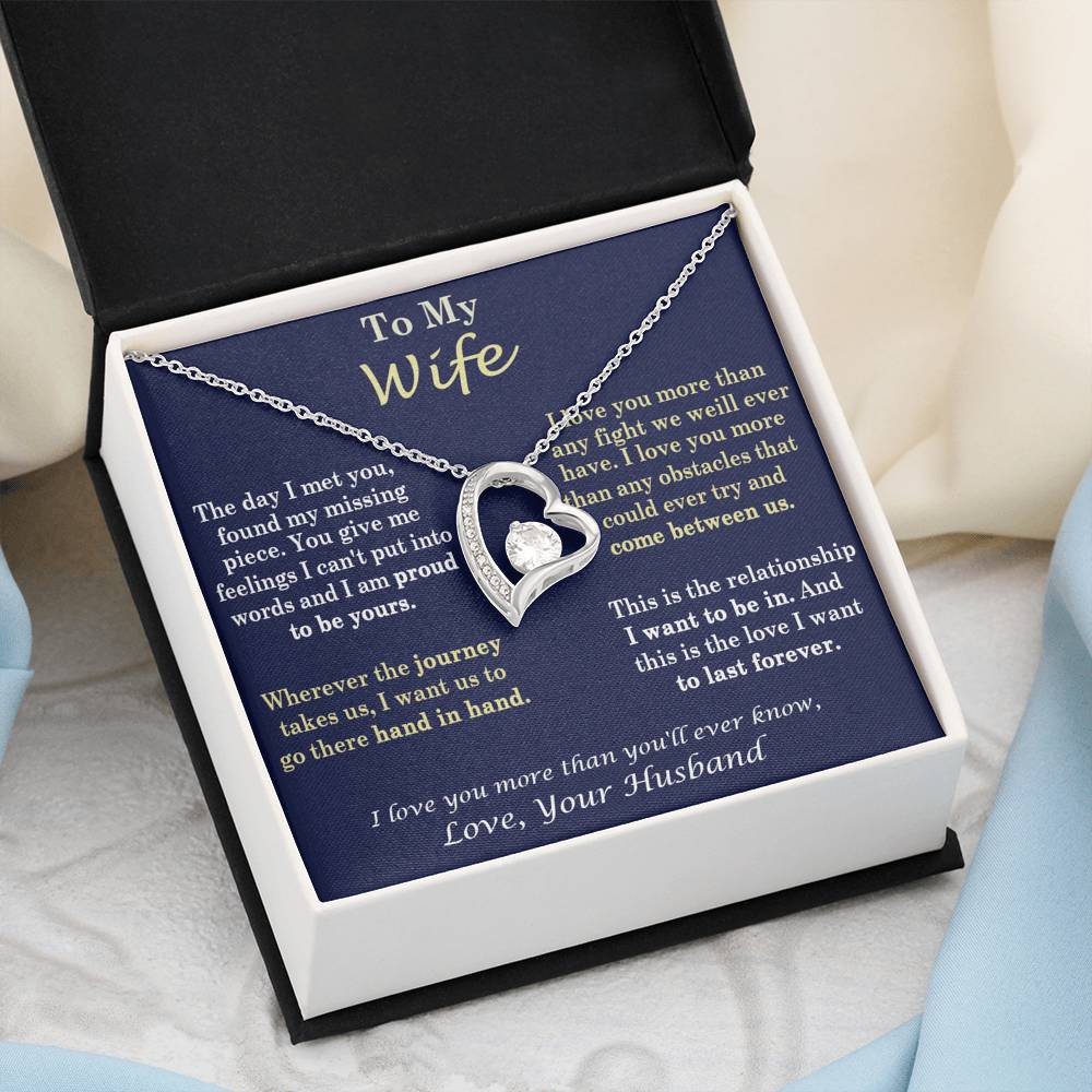 369 NEW To My Wife, Necklace for My Wife Heart Necklace - Birthday, Anniversary Gift