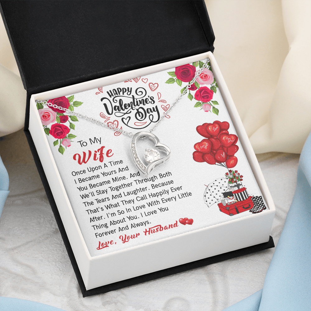 206C Valentine's Day Necklace Gift for Wife, I LOVE YOU Forever & Always Couple Gift