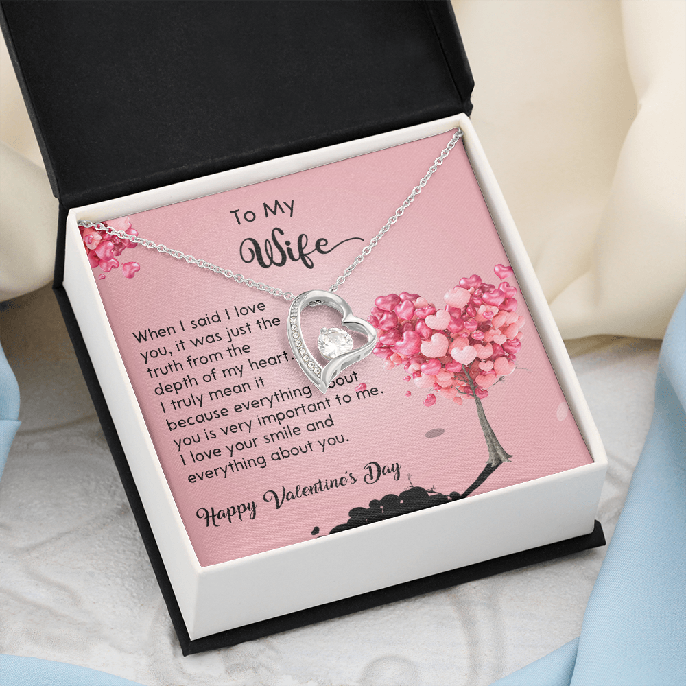 208C Wife Necklace Gift from Husband, LOVE YOU Forever & Always, Valentine's Day Gift