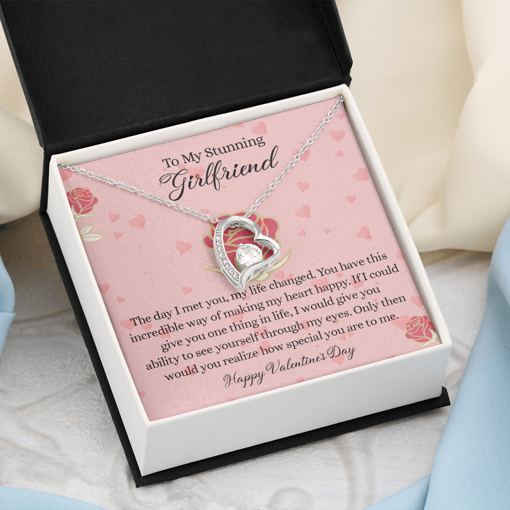 204C To my Stunning Girlfriend Necklace, Love Necklace Valentine Gift from Boyfriend