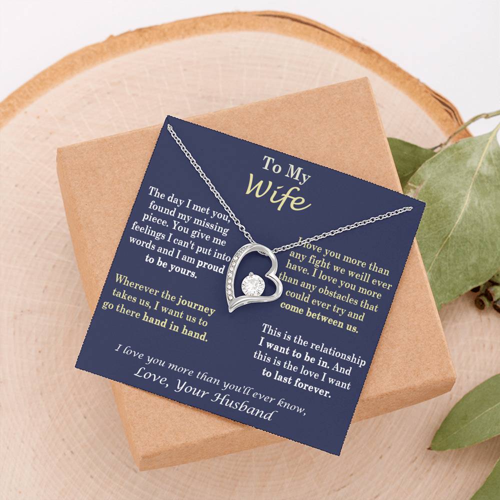 369 NEW To My Wife, Necklace for My Wife Heart Necklace - Birthday, Anniversary Gift