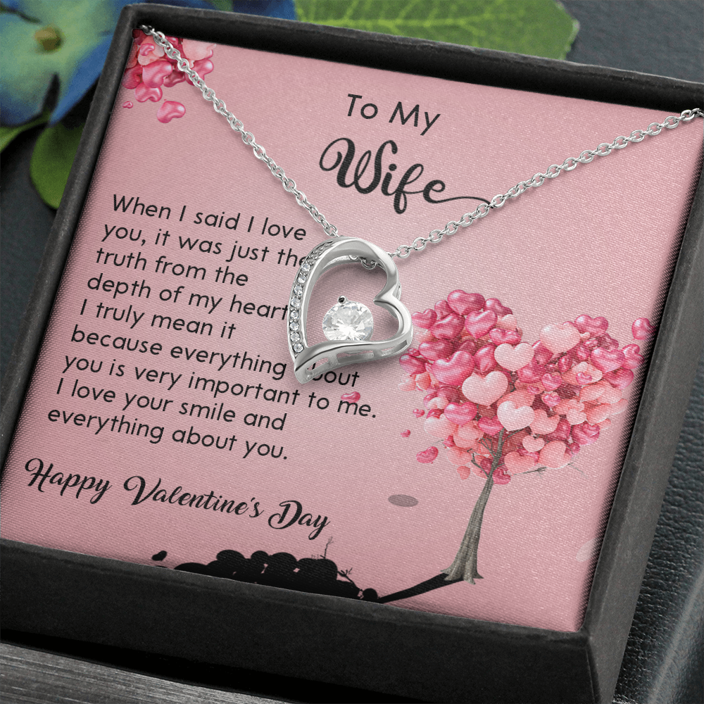 208C Wife Necklace Gift from Husband, LOVE YOU Forever & Always, Valentine's Day Gift