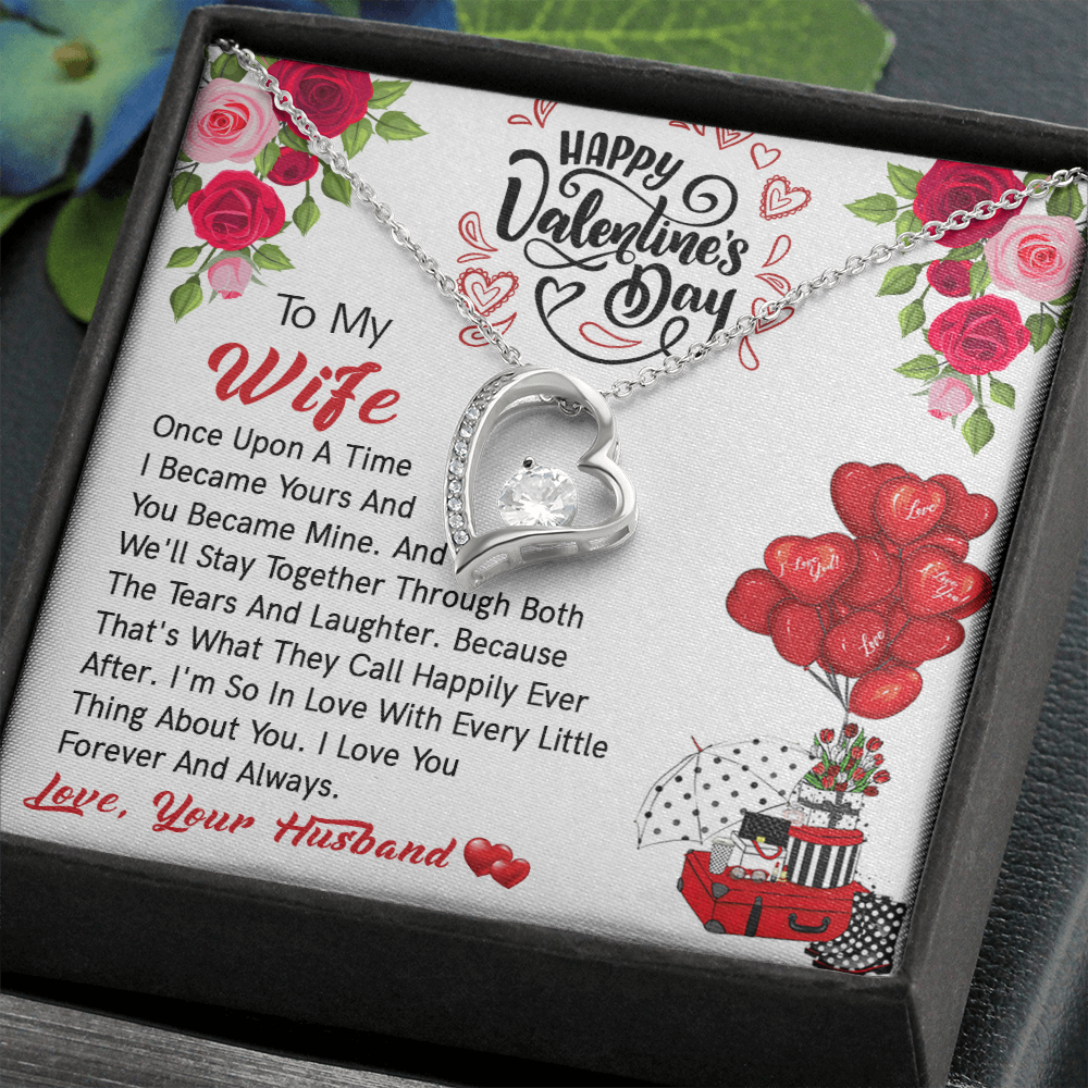 206C Valentine's Day Necklace Gift for Wife, I LOVE YOU Forever & Always Couple Gift