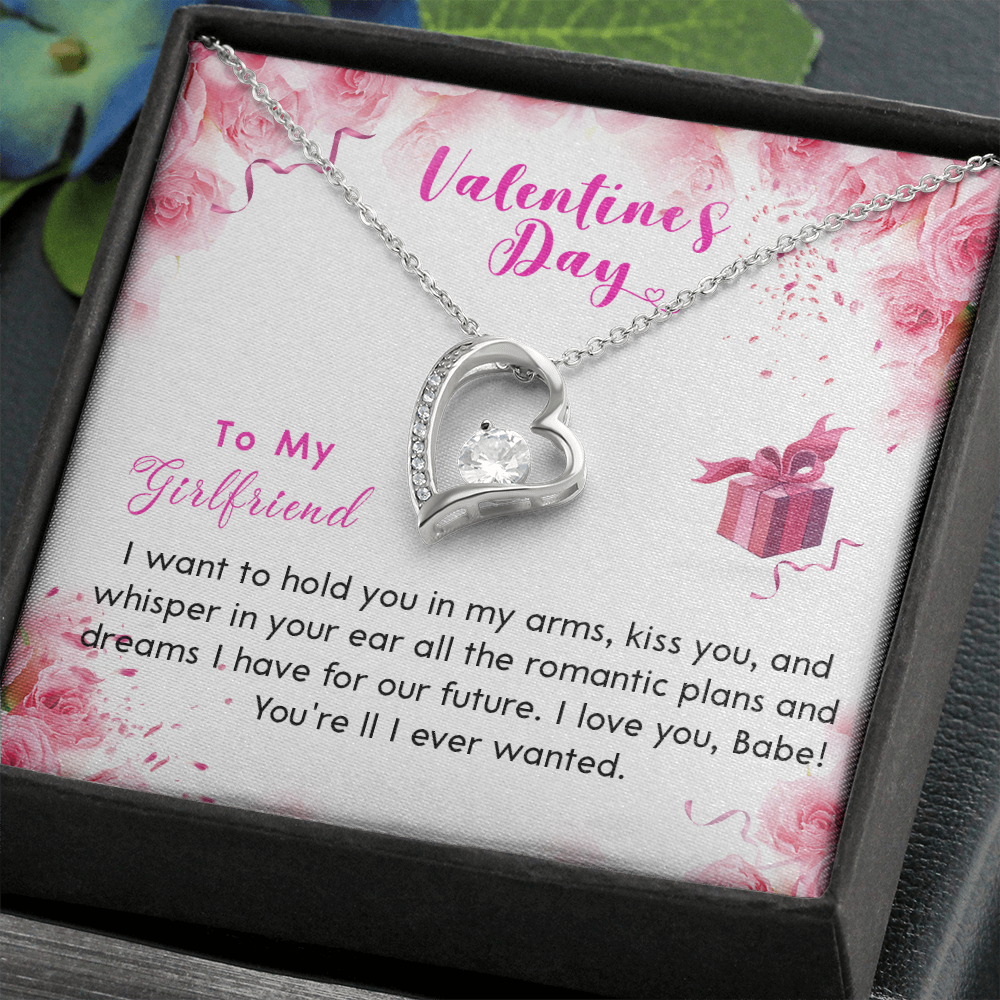 193C Necklace To my Girlfriend, Future Wife Necklace, Happy Valentine's Day Rose Gift