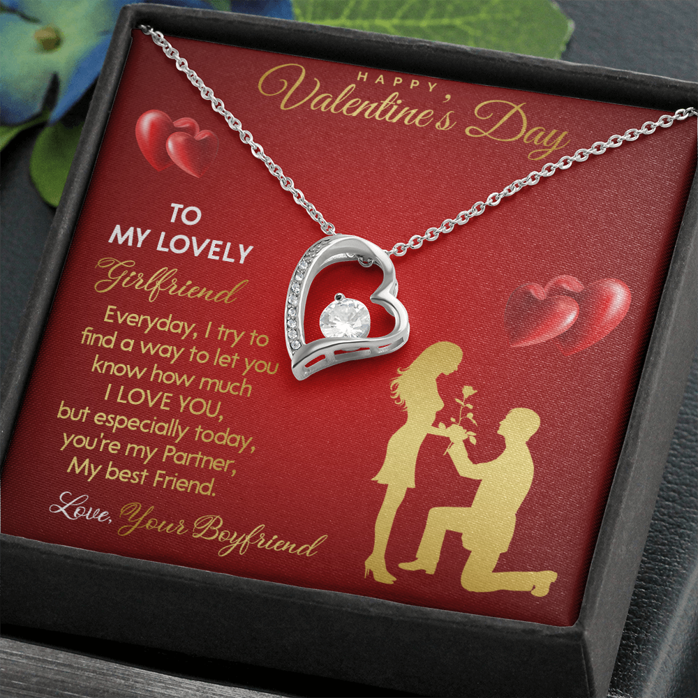 203C Necklace To my Lovely Girlfriend, You Are My Life, Happy Valentine's Day Gift