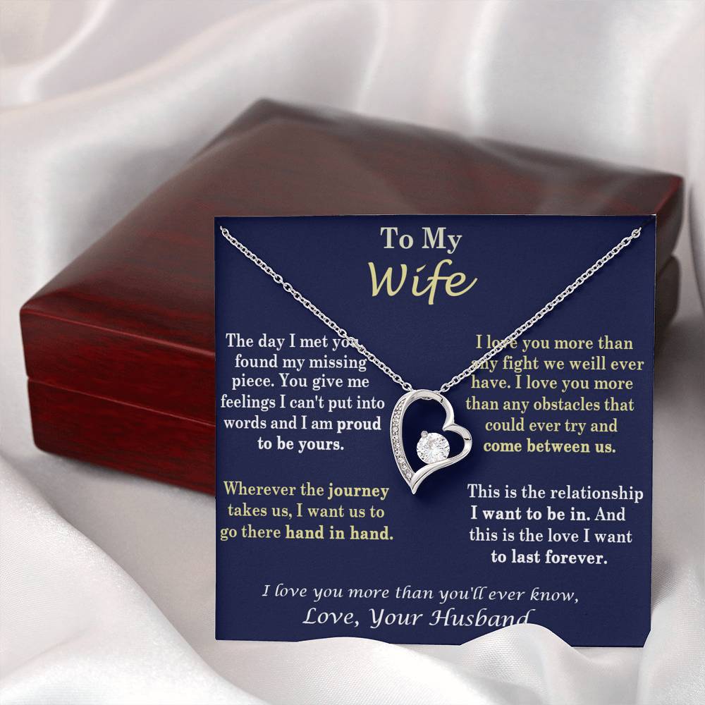 369 NEW To My Wife, Necklace for My Wife Heart Necklace - Birthday, Anniversary Gift