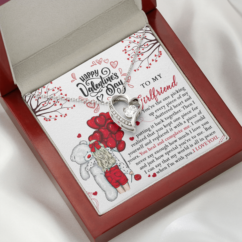 218C Valentine Gift To my Girlfriend Knot Necklace from Boyfriend, Cute Love Gift
