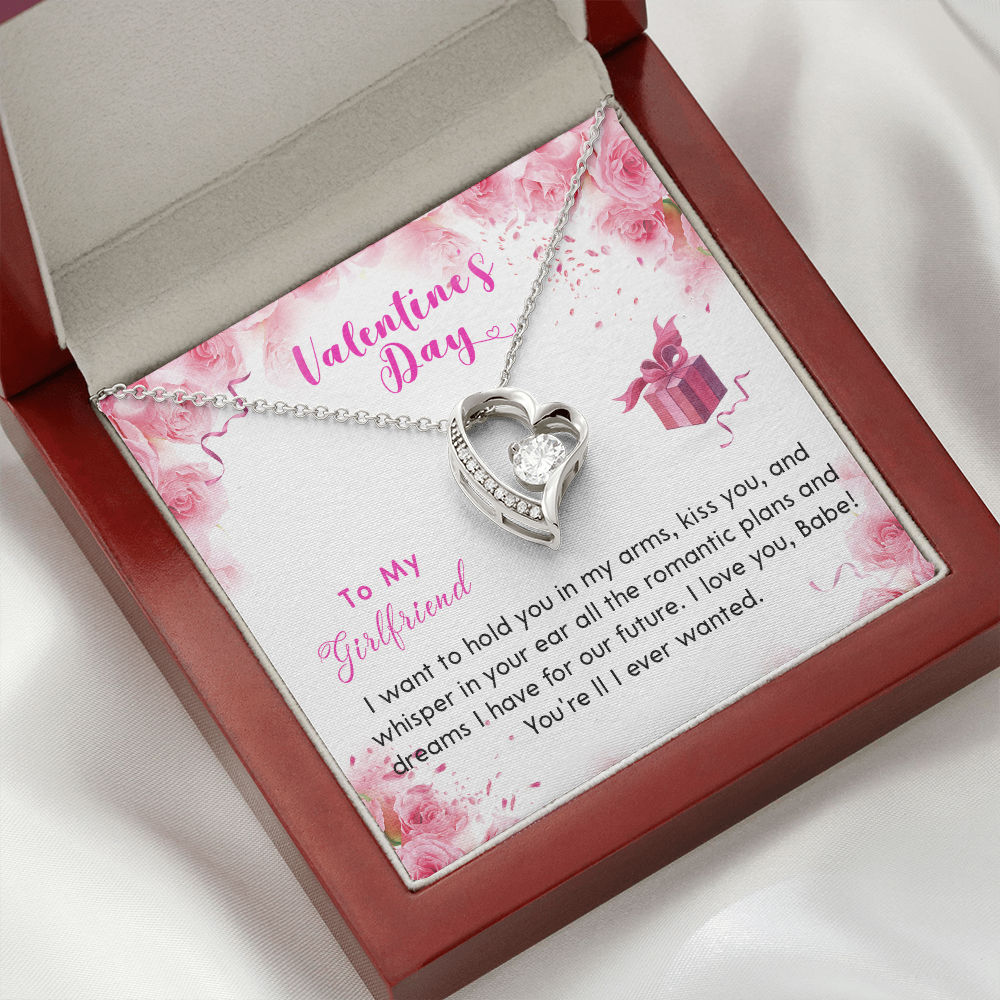 193C Necklace To my Girlfriend, Future Wife Necklace, Happy Valentine's Day Rose Gift