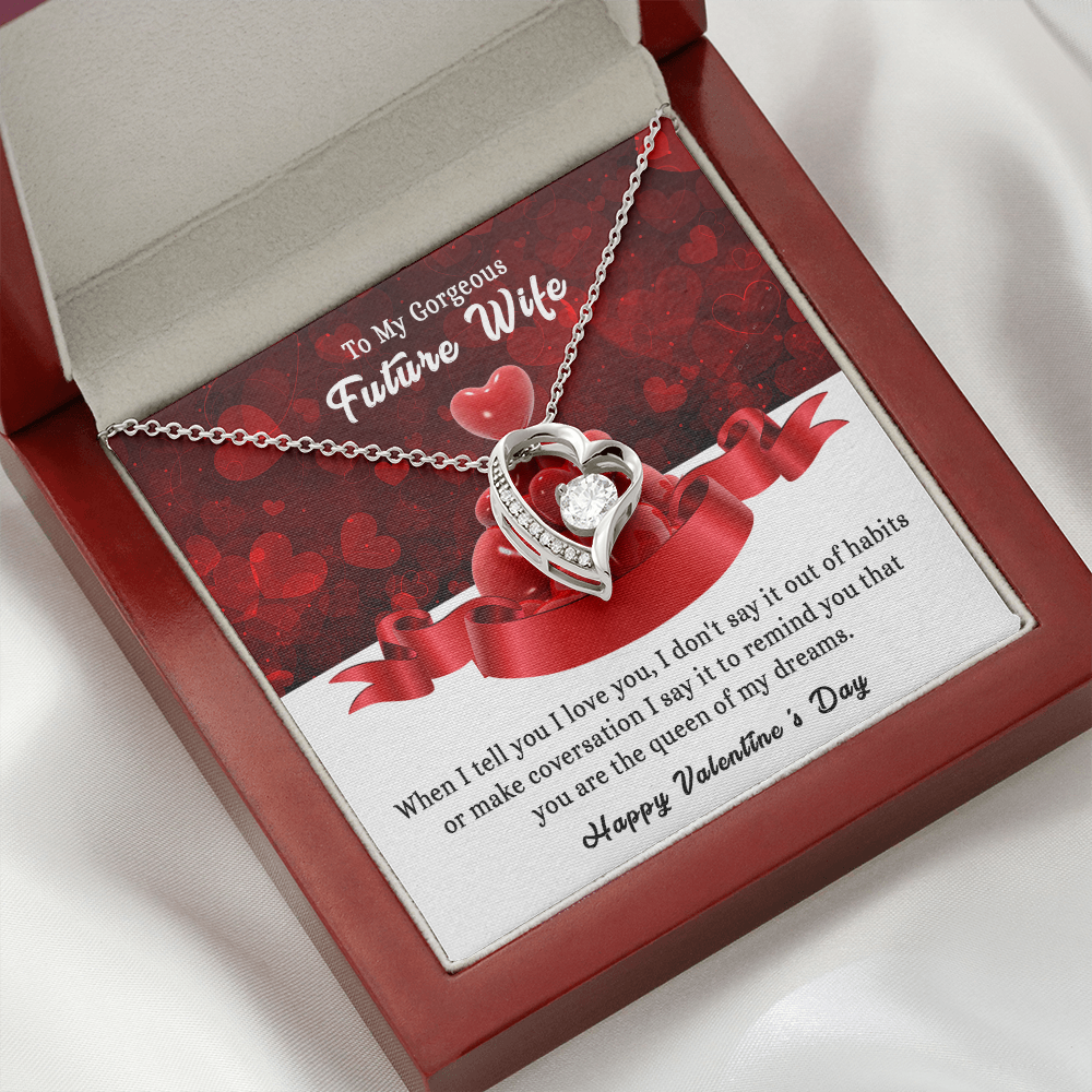 197C To my Gorgeous Future Wife Necklace, Happy Valentine's Day Gift, Women Necklace