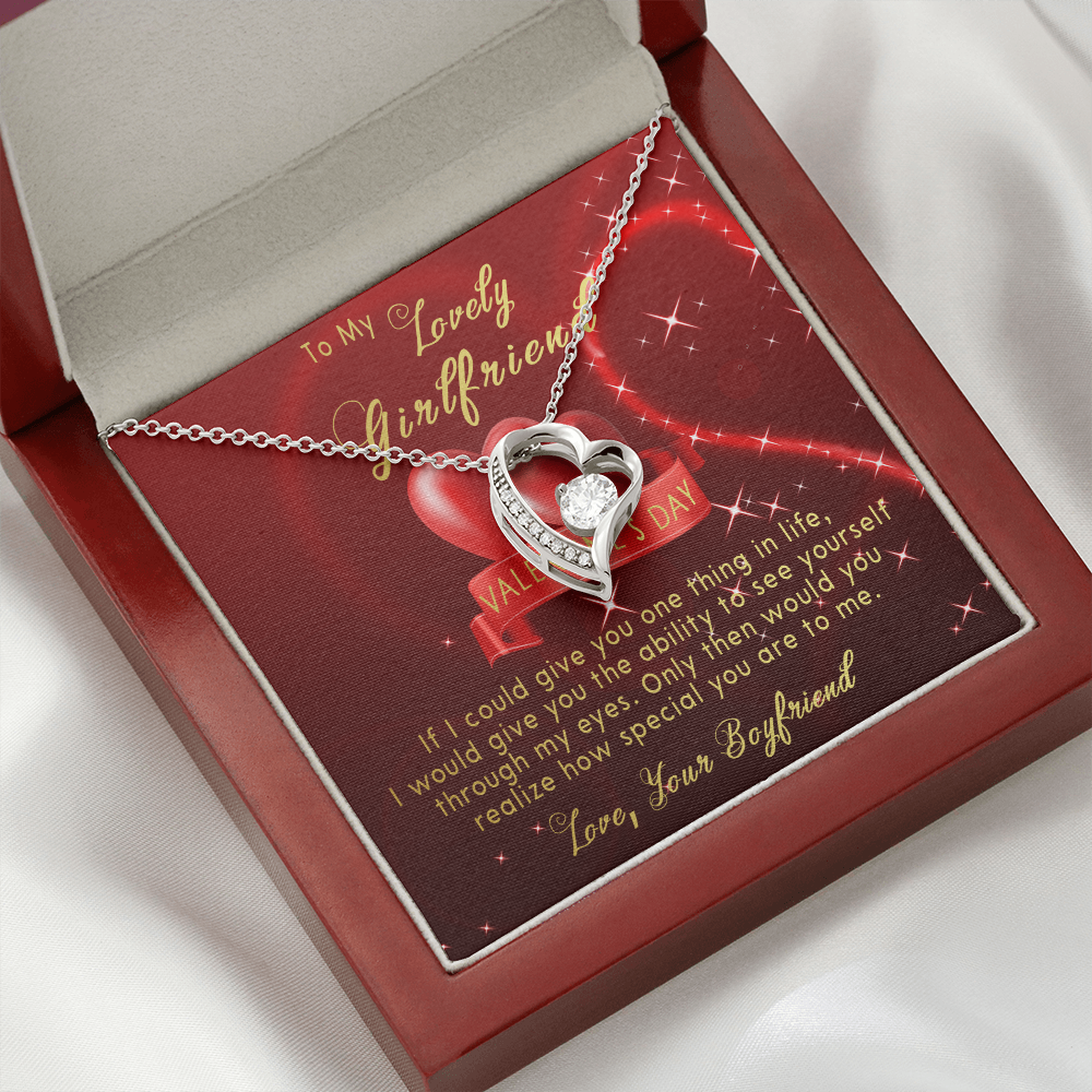 191C Necklace To my lovely Girlfriend, Women Girl Necklace, Valentine's Day Gift