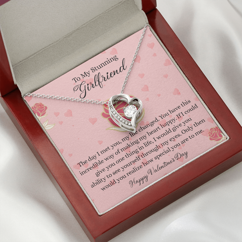 204C To my Stunning Girlfriend Necklace, Love Necklace Valentine Gift from Boyfriend