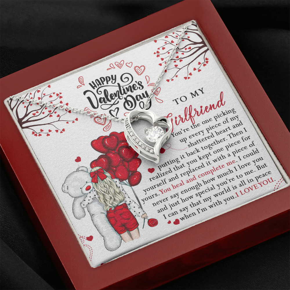 218C Valentine Gift To my Girlfriend Knot Necklace from Boyfriend, Cute Love Gift