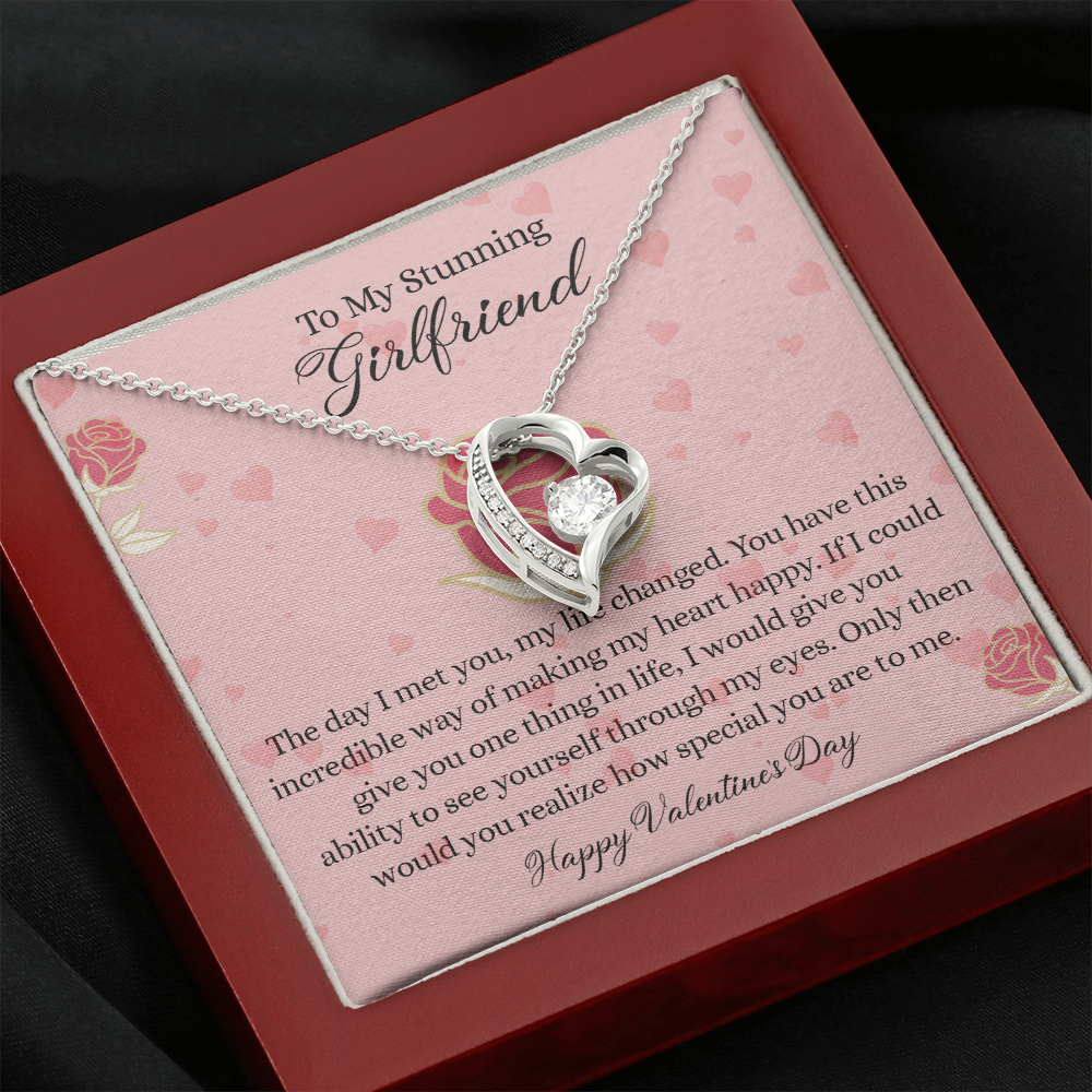 204C To my Stunning Girlfriend Necklace, Love Necklace Valentine Gift from Boyfriend