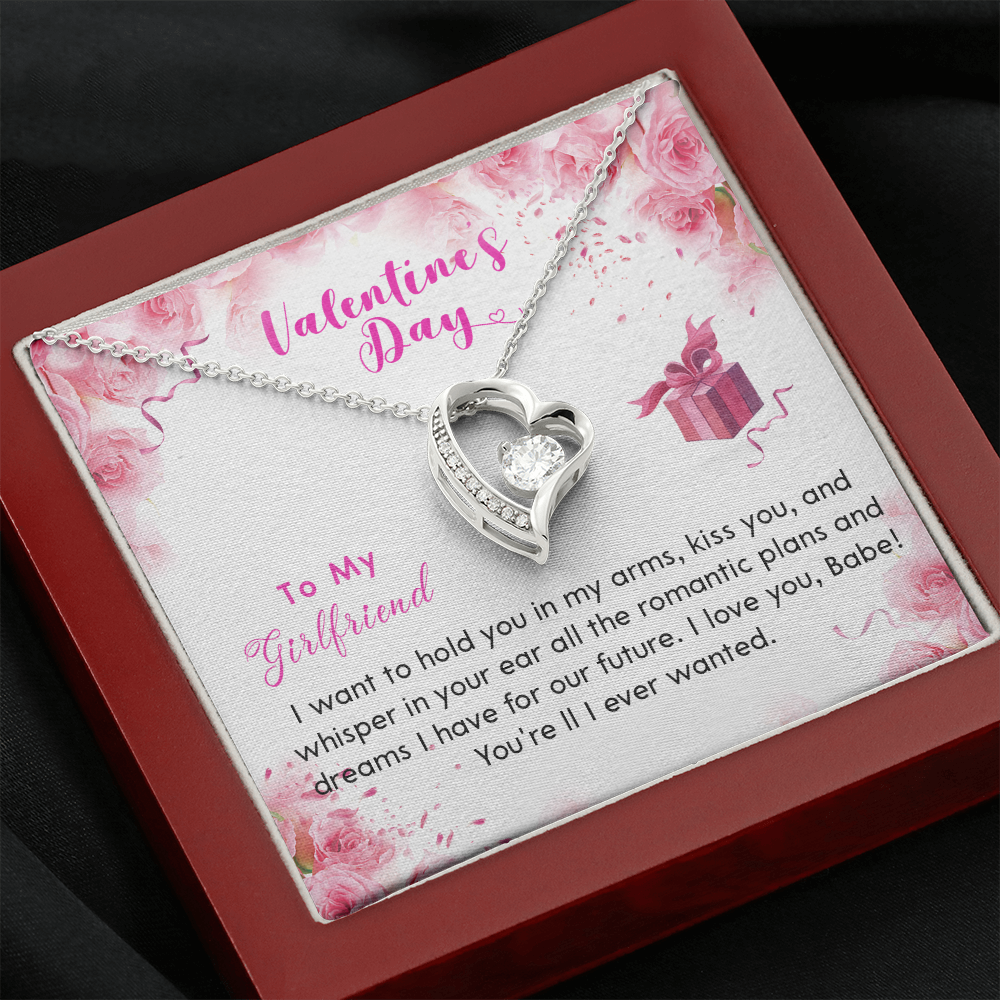 193C Necklace To my Girlfriend, Future Wife Necklace, Happy Valentine's Day Rose Gift
