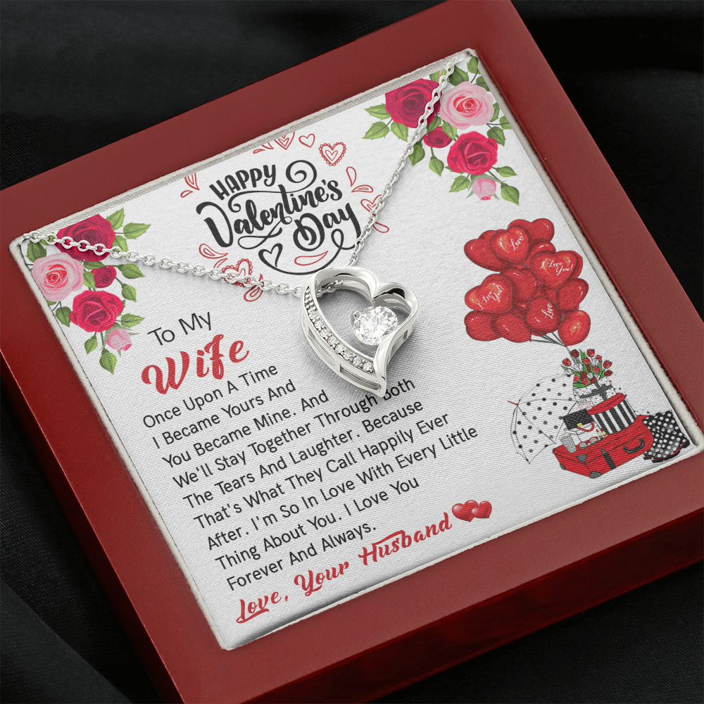 206C Valentine's Day Necklace Gift for Wife, I LOVE YOU Forever & Always Couple Gift