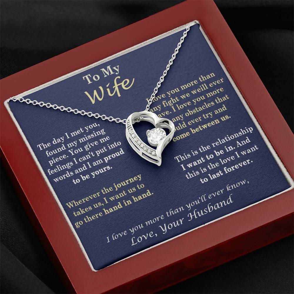 369 NEW To My Wife, Necklace for My Wife Heart Necklace - Birthday, Anniversary Gift