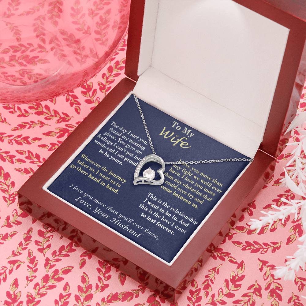 369 NEW To My Wife, Necklace for My Wife Heart Necklace - Birthday, Anniversary Gift