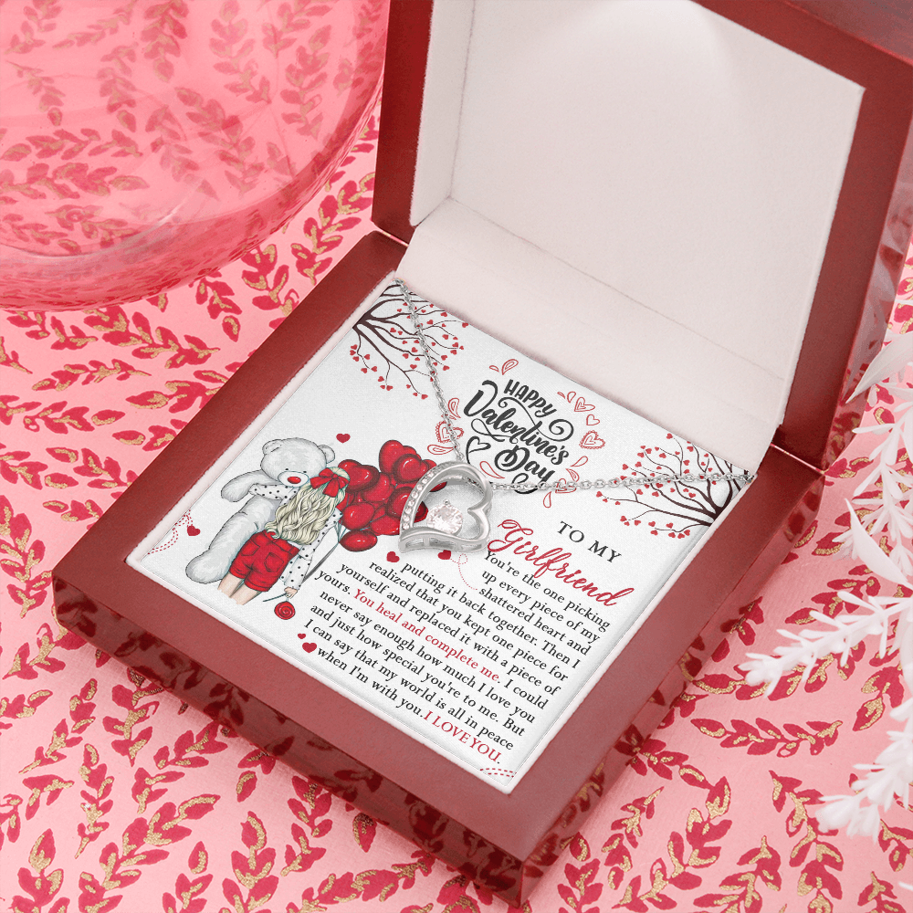 218C Valentine Gift To my Girlfriend Knot Necklace from Boyfriend, Cute Love Gift