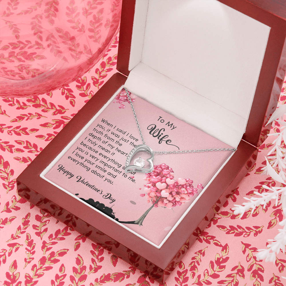 208C Wife Necklace Gift from Husband, LOVE YOU Forever & Always, Valentine's Day Gift