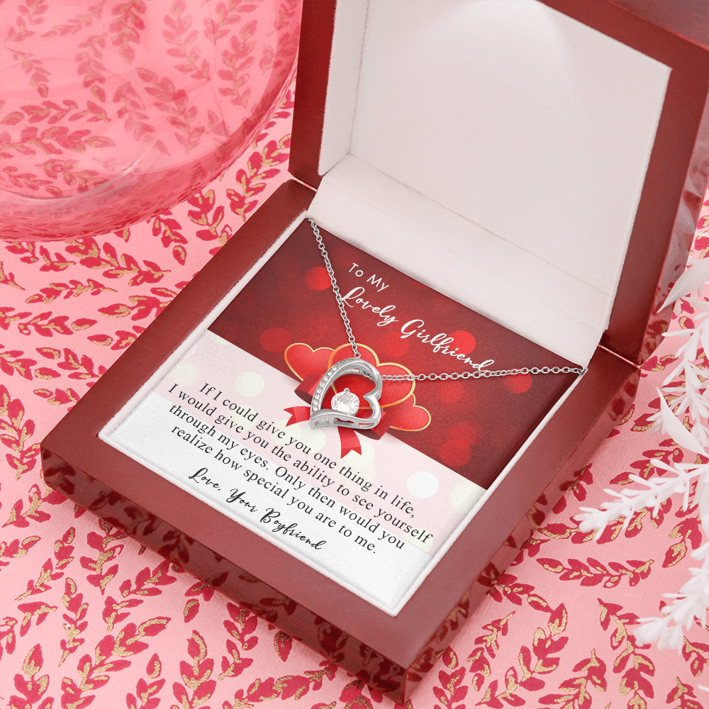 254C Necklace To My Lovely Girlfriend, Gift for Her From Boyfriend, Couple Love Gift
