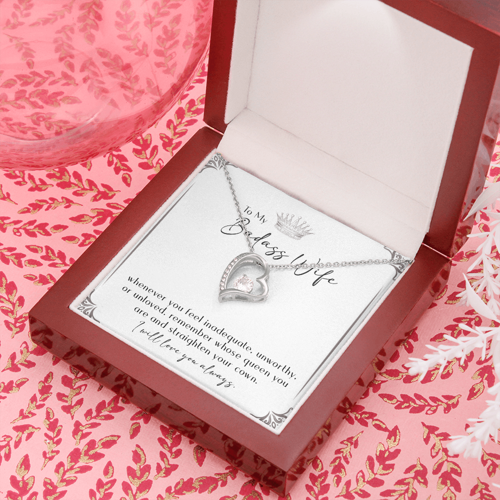 164C Necklace Gift To My Badass Wife, I LOVE YOU Always, Valentine's Day Gift for Her