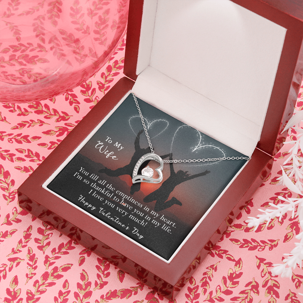 184C Women Necklace To my Wife, Valentine Gift from Husband, Happy Valentine's Day