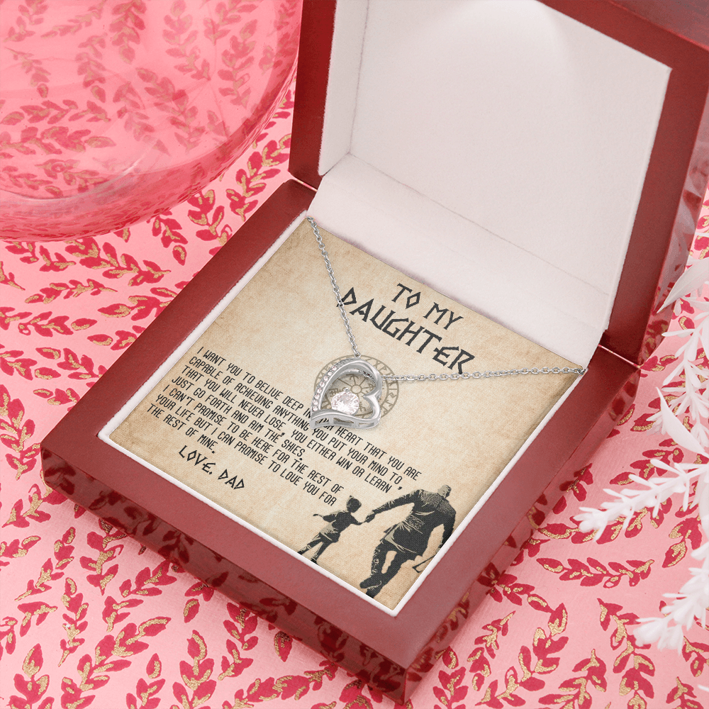 13C To my Daughter Necklace, Viking Dad Gift for Daughter, Daughter Birthday Gifts