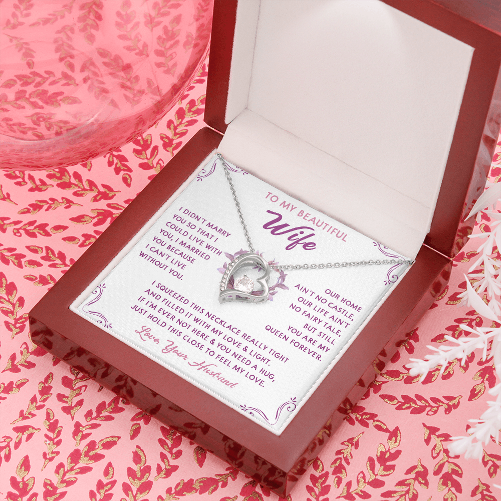 168C Necklace Gift To My Beautiful Wife, Gift for Her From Husband, Valentine Gift