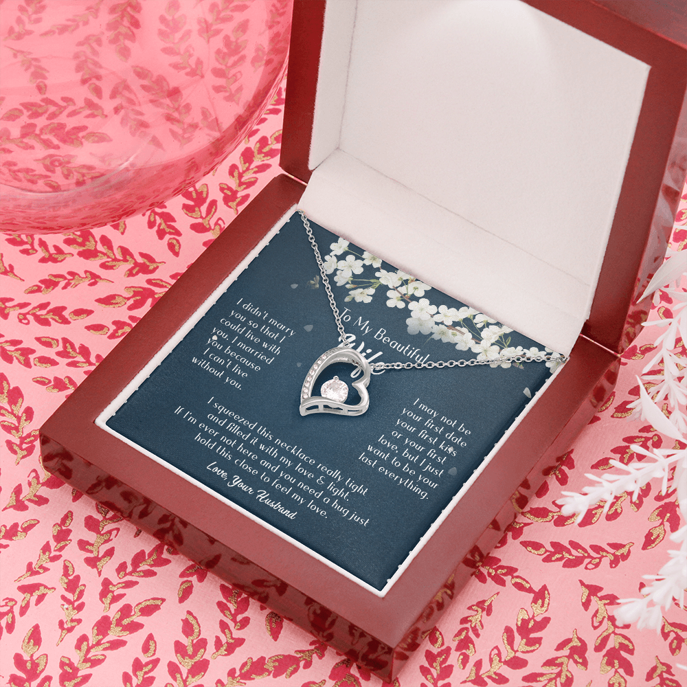163C Necklace Gift To Beautiful Wife, Valentine Gift for Her, I Married Perfect Wife