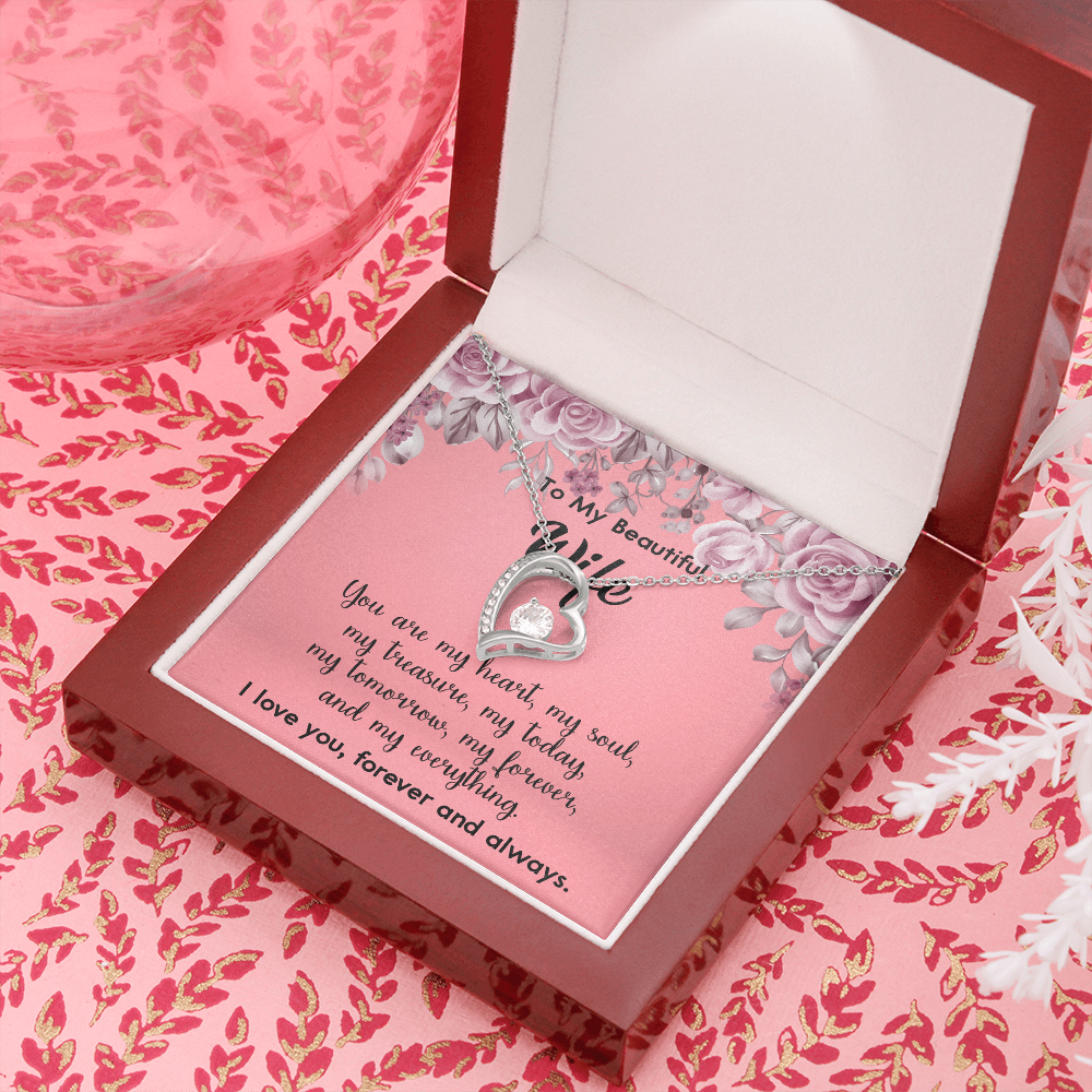 160C To My Beautiful Wife Necklace, Gift for Her, Valentine's Day Necklace Gift