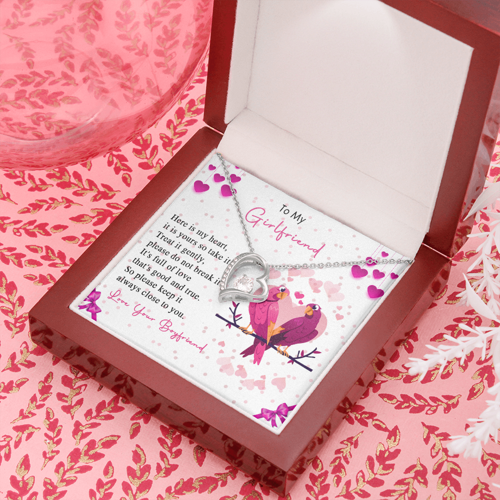 257C Loving Couple Birds Necklace To My Girlfriend, Gift for Her From Boyfriend