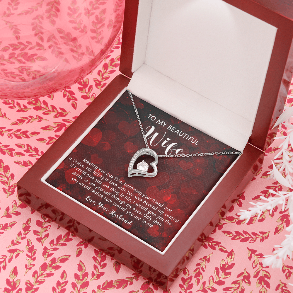 253C Necklace To My Beautiful Wife, Gift for Her From Husband, Couple In Love Gift