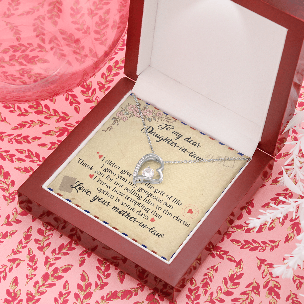 11C Letter To My Daughter-In-Law Necklace, Gift For Daughter In Law from Mother Mom