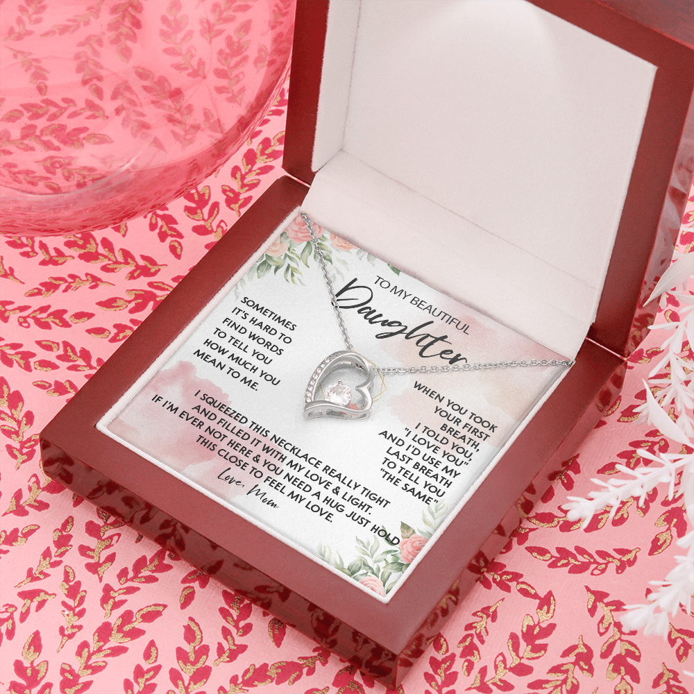 131C Necklace To My Beautiful Daughter, Gift for Daughter from Mom, Birthday Gift