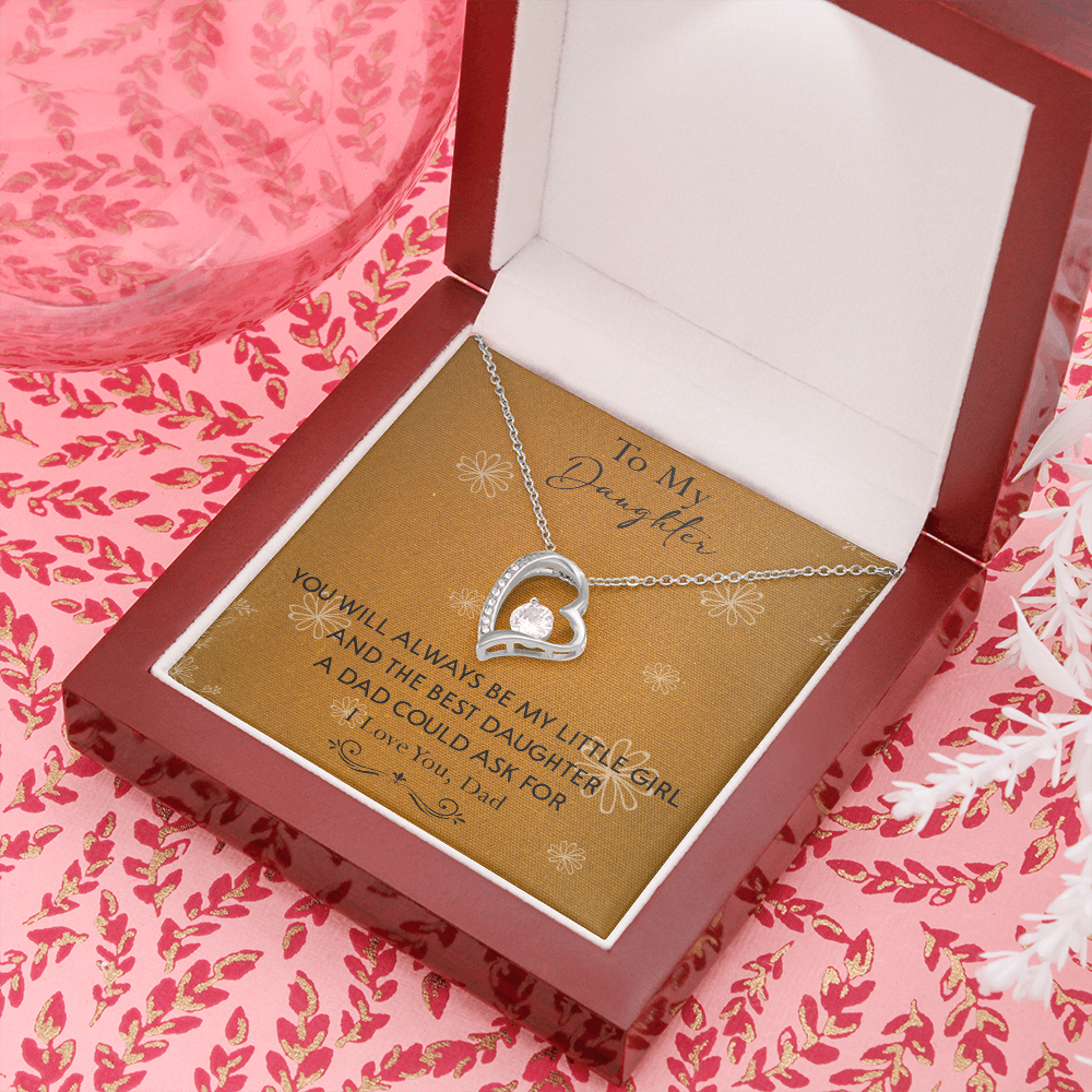 140C To My Daughter Necklace, Perfect Gift for Daughter From Dad, I Love You Always