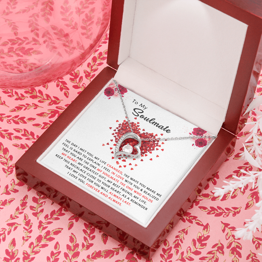 176C Necklace To My Soulmate, Necklace Gift for Women, I LOVE YOU Forever & Always
